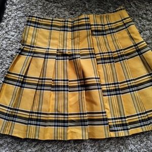 Yellow plaid skirt